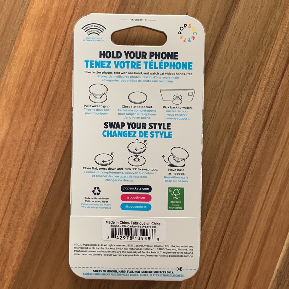 PopSocket PopGrip In Carbonite Weave - Picture 3 of 9